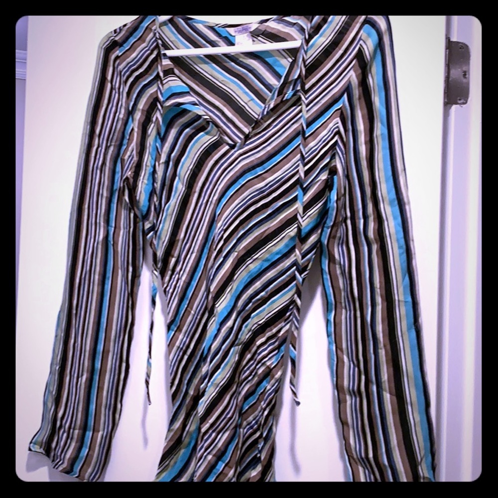 Sheer striped top